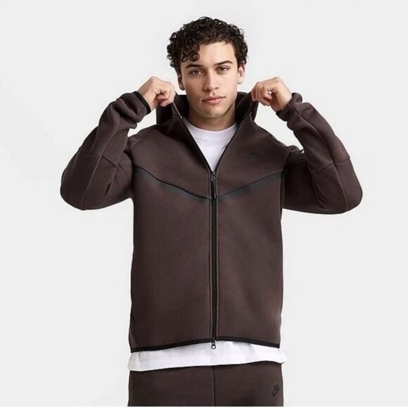 Nike Tech Fleece Windrunner Full Zip Baroque Brown HV0949-237 Men’s Sizes - Picture 1 of 6